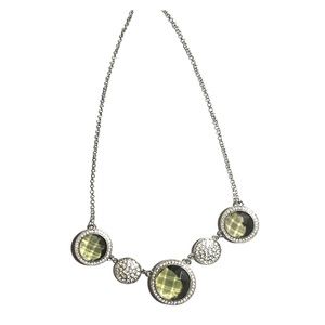 Silver necklace with circle embellishments